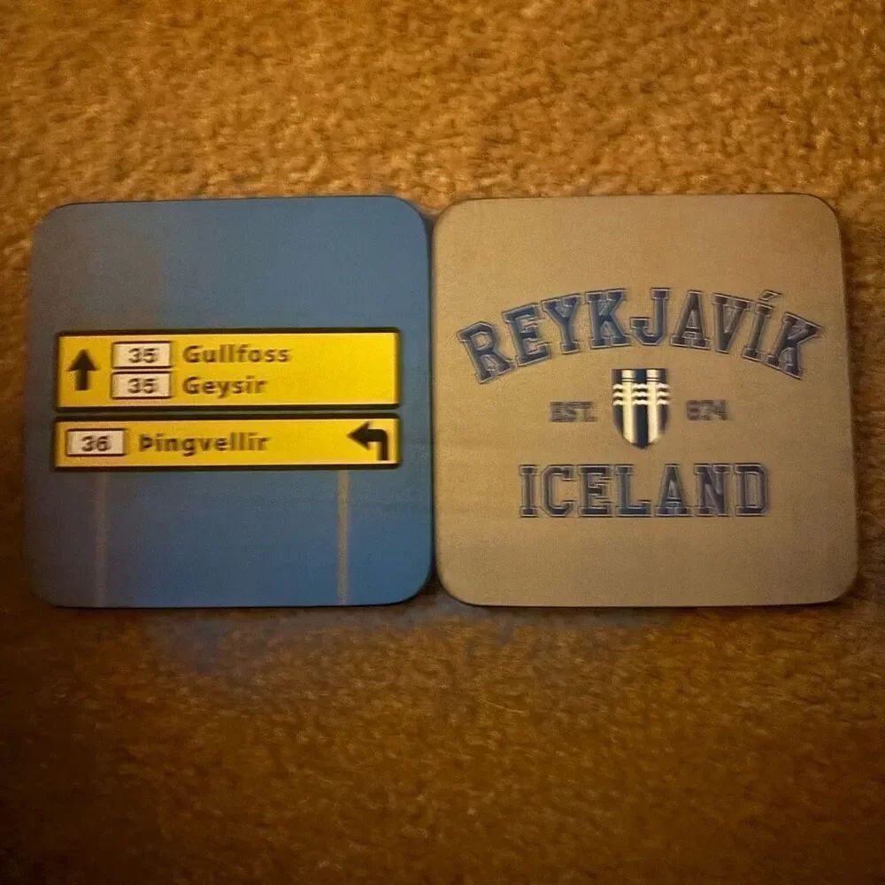 2 Idontspeakicelandic Cork Back Drink Coasters